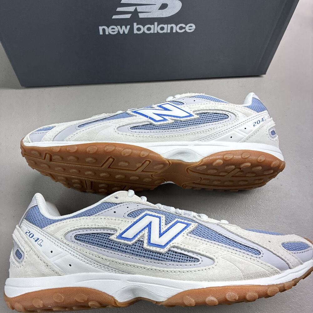 New Balance 204L Gray/Blue Sneakers w/ Gum Rubber Sole 6.5M/8W NEW With Box
